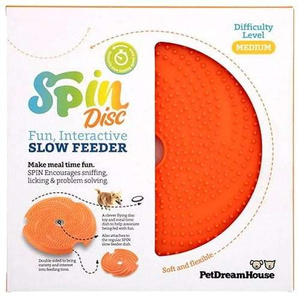 Pet Dream House Spin Lick Frisbbe Orange Medium mata do lizania
