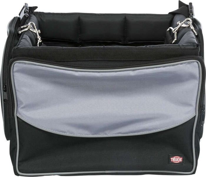 Trixie Transporter rowerowy przedni czarny/szary 41x26x26cm