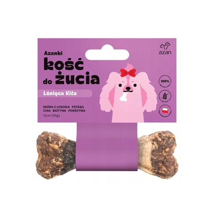 Azanki Kość Lśniąca Kita dla lśniącej sierści 12cm