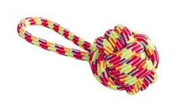 DINGO Piłka pleciona ze sznura z rączką 9,5cm x 27cm