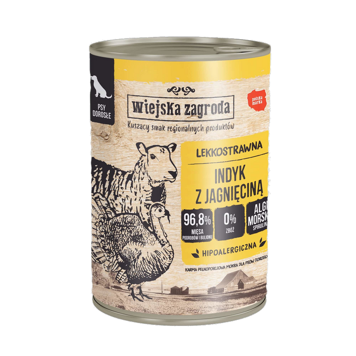 Wiejska zagroda indyk z jagnięciną 400g