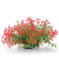 Aqua Natura Roślina do dekoracji akwarium zielono-różowa plastikowa 10cm pędy kopru szerokie