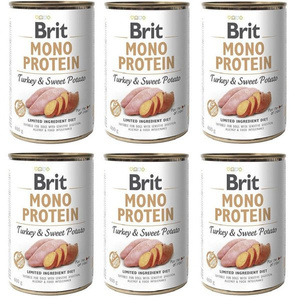 Brit Mono Protein indyk ze słodkimi ziemniakami 6x400g