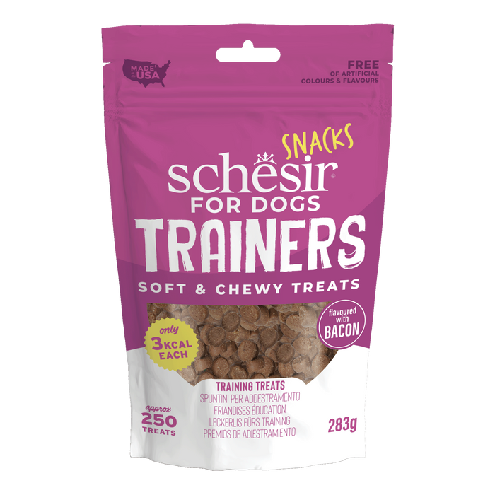 Schesir Trainers soft and chewy przysmak dla psów bekon 283g saszetka