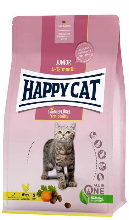 Happy Cat Junior z drobiem 10kg
