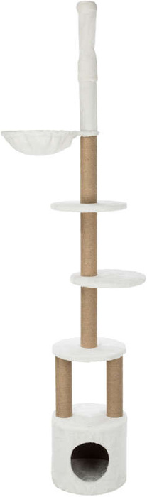 Trixie Aurelio drapak dla kota wysoki biały 38x220-250cm z domkiem