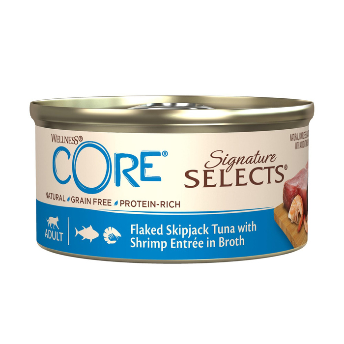 Wellness Core Flaked Tuna k.mokra d.kota tuńcz./krewet. 79g