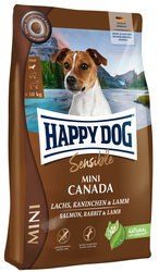 Happy Dog Sensible Mini Canada z łososiem, królikiem i jagnięciną 800g