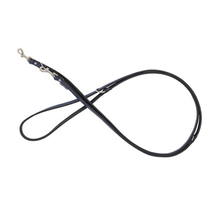 Barry King Smycz regulowana skórzana dla psa granatowy/czarny M-L 20mm/200cm