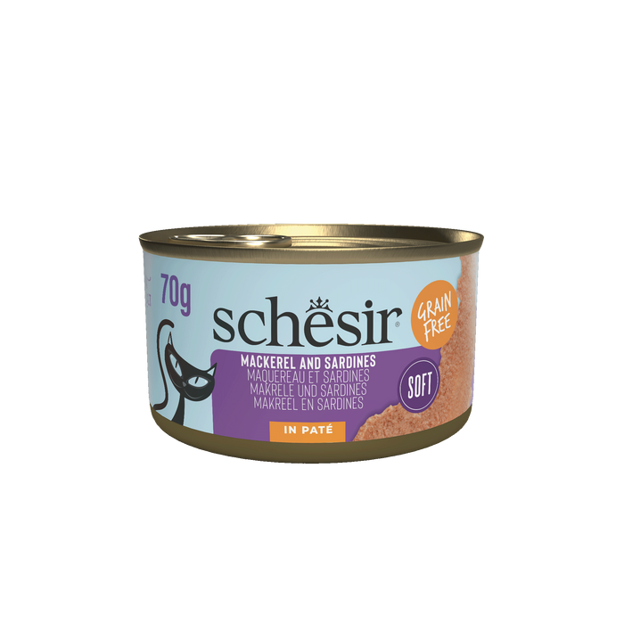 Schesir Cat Can Grill dla kota pasta z sardynek i makreli 70g puszka