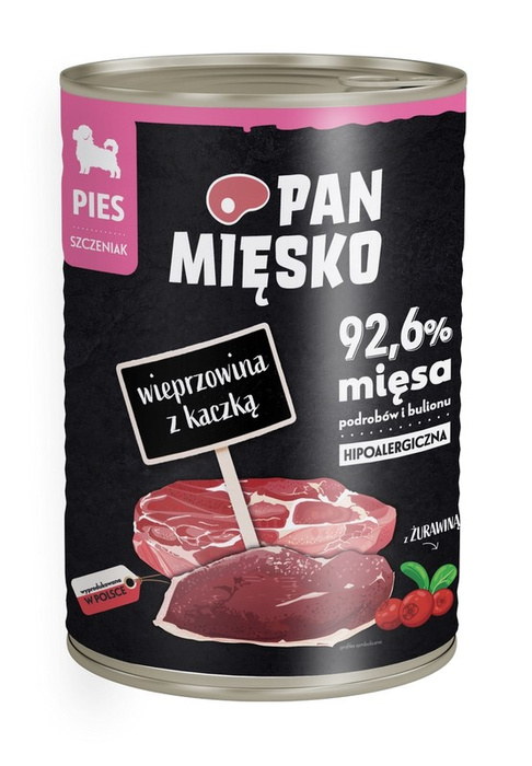 Pan Mięsko Junior z wieprzowiną i kaczką 400g