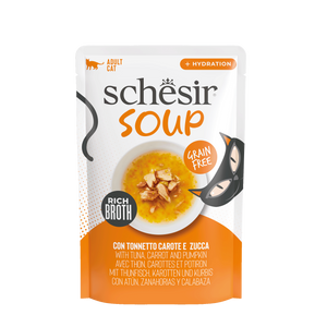 Schesir Soup karma mokra dla kotów zupa tuńczyk z dynią 40g saszetka