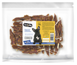 Hau&Miau Pausesnack przysmak dla psa miękki filet z kurczaka na patyku ze skóry 1kg