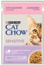 Purina Cat Chow SENSITIVE z łososiem i cukinią 85g