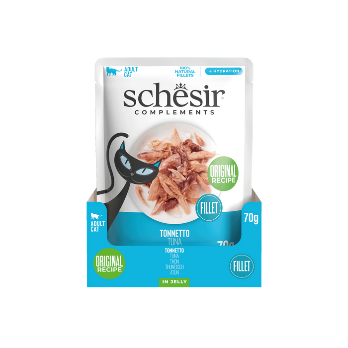 Schesir Complements karma mokra dla kotów tuńczyk w galarecie 70g saszetka