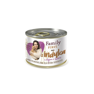 Family First z indykiem 200g mokra karma dla kota 3+1 Gratis