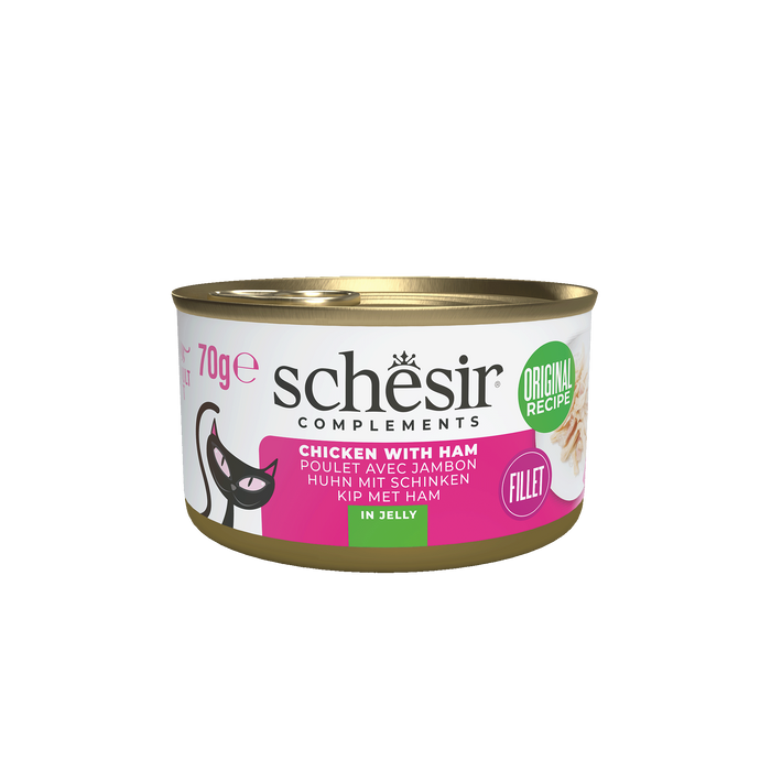 Schesir Complements Mokra Karma dla kotów kurczak z szynką w galarecie 70g
