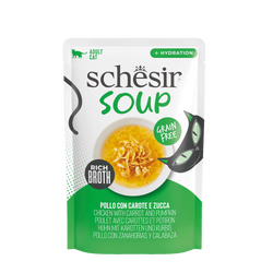 Schesir Soup karma mokra dla kotów zupa kurczak z dynią 40g saszetka