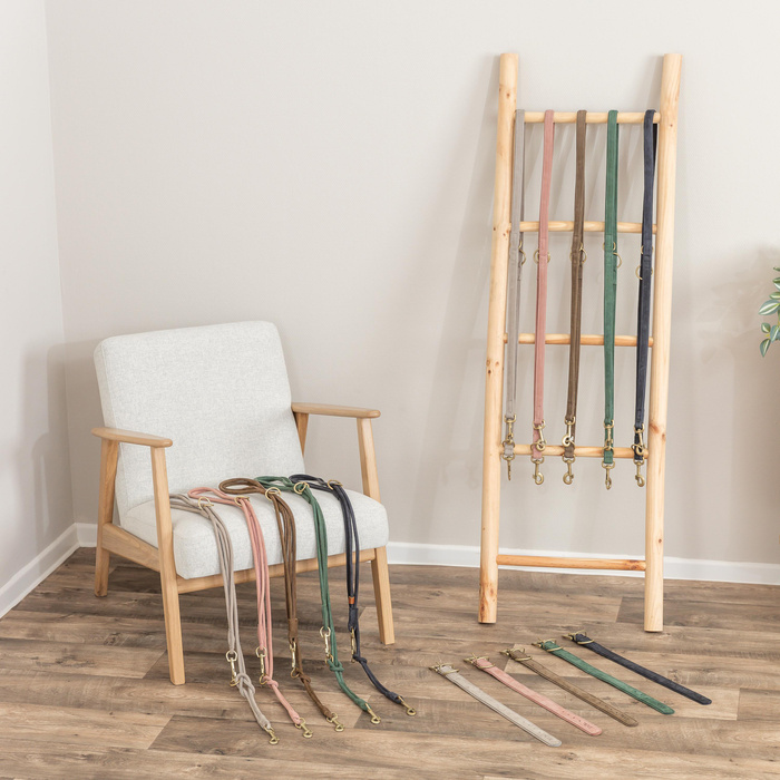 Trixie Pure smycz regulowana dla psa skórzana szałwiowa S: 2m/10mm okrągła