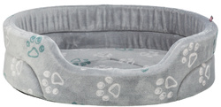 Trixie Jimmy Soft legowisko dla psa/kota miękki plusz owalne jasnoszare 95x85cm