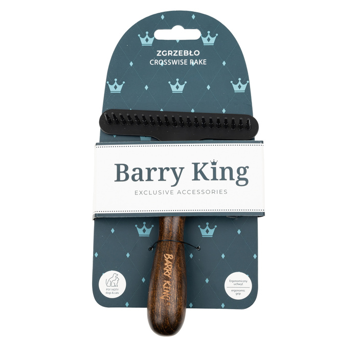 Barry King Zgrzebło poprzeczne dla zwierząt metalowa nasada 20 pinów 11x15,1 cm