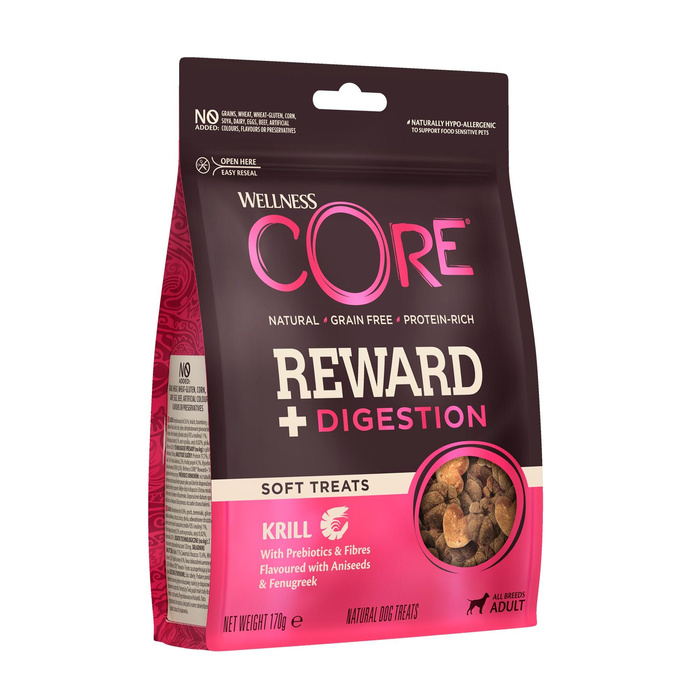 Wellness CORE Reward+ Digestion przysmak dla psów dorosłych kryl 170g