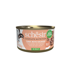 Schesir C&B mokra dla kota tuńczyk z łososiem w galarecie 85g puszka