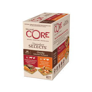 Wellness Core Chunky mix d.kota 4x2 smaki 8x79g/635g