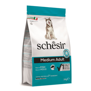 Schesir Original karma sucha dla psa ryby 3kg worek dla dorosłych średnich ras