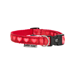 Barry King Obroża Love Heart 16mm/30-47cm czerwona w serca