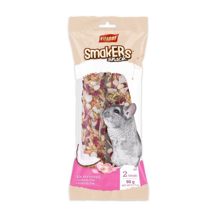 Vitapol Smakers kokosowo-różany dla szynszyli w folii 90g