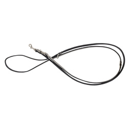 Barry King Smycz regulowana skórzana dla psa szary/czarny XS-S 12mm/200cm