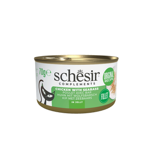 Schesir Complements mokra dla kota kurczak z okoniem morskim w galarecie 70g puszka
