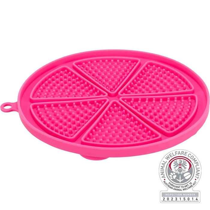 Trixie Taca na przysmaki Lick'n'Snack dla psa różowa silikon 18cm z przyssawkami
