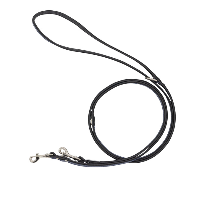 Barry King Smycz regulowana skórzana dla psa granatowy/czarny M-L 20mm/200cm