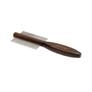 Barry King Grzebień dwustronnydla zwierząt trzonek drewno bukowe metalowe piny 29/78 pinów 5,4x21 cm