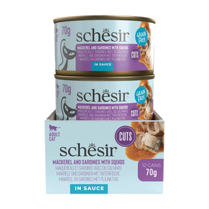 Schesir Cat Can Grill dla kota sardynki i makrela w sosie 70g puszka