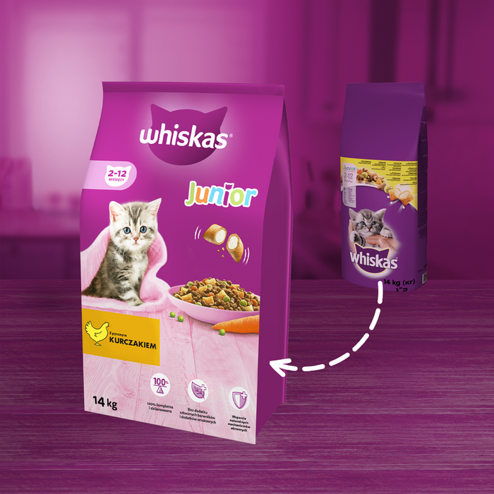 Whiskas Junior dla Kociąt Kurczak 14kg
