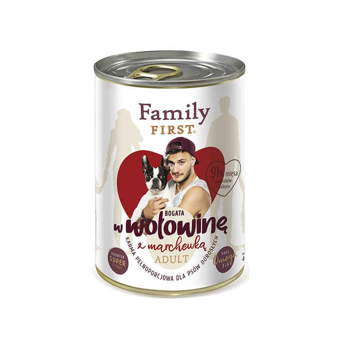 Family First z wołowiną i marchewką 400g