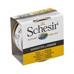 Schesir Tuńczyk z surimi w galarecie 85g karma mokra dla kotów