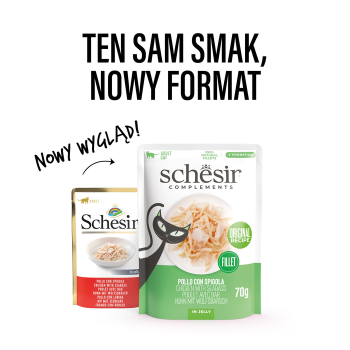 Schesir Complements kurczak z okoniem morskim w galarecie 70g saszetka