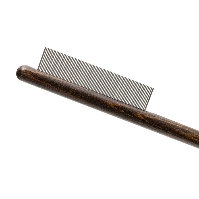 Barry King Grzebień dla zwierząt drewno bukowe stal 78 pinów 2,7x20 cm