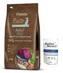 Fitmin Purity Rice Adult Fish&Venison 2kg + GRATIS