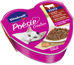 Vitakraft Poesie 85g SAUCE Wołowina z Marchewką