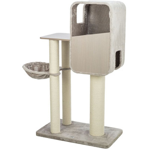 Trixie Marina Stabilny drapak dla kota z hamakiem i domkiem 132cm Szary
