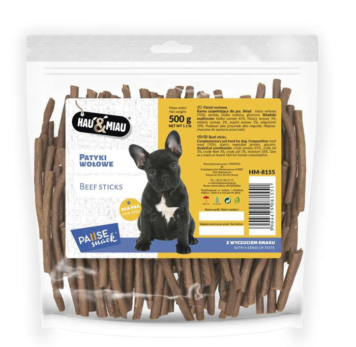 Hau&Miau patyki wołowe 500g