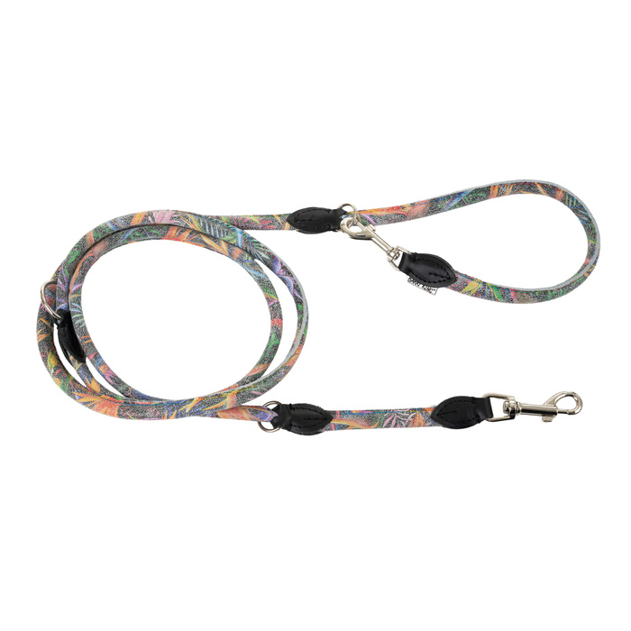 Barry King  Smycz dla psa wzór La Fleur regulowana okrągła 12mm/220cm