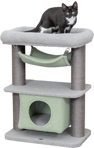 Trixie Junior Lunito drapak z budką dla kota szary/miętowy 71cm