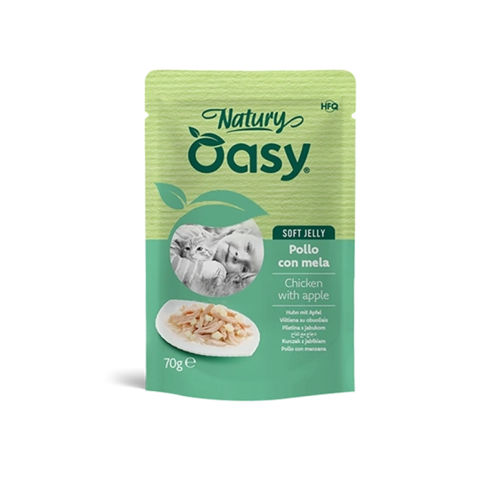 OASY Natury saszetka - Kurczak z jabłkiem 70g