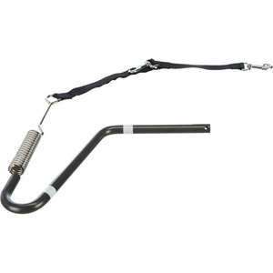 Zestaw rowerowy ze smyczą dla średnich i dużych psów M-XL: grafitowy w kształcie U